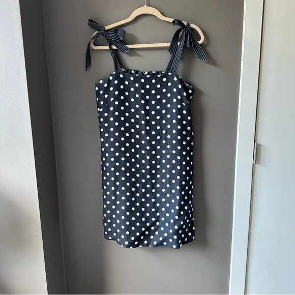 J. Crew Black and White Polka Dot Mini Dress - Picture 2 of 6